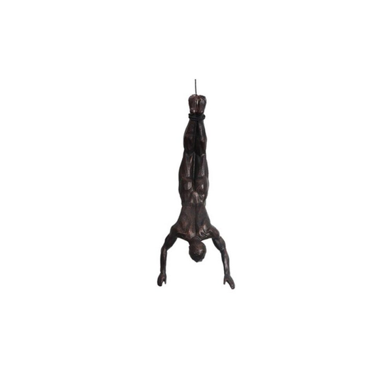 (J) Climbing Man Resin Iron Wire Wall Hanging Decoration Sculpture Figures