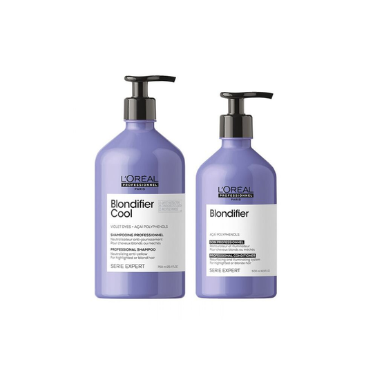 L'OREAL Professional Blondifier Gloss Shampoo 1500ml + Conditioner 750ml + pumps
