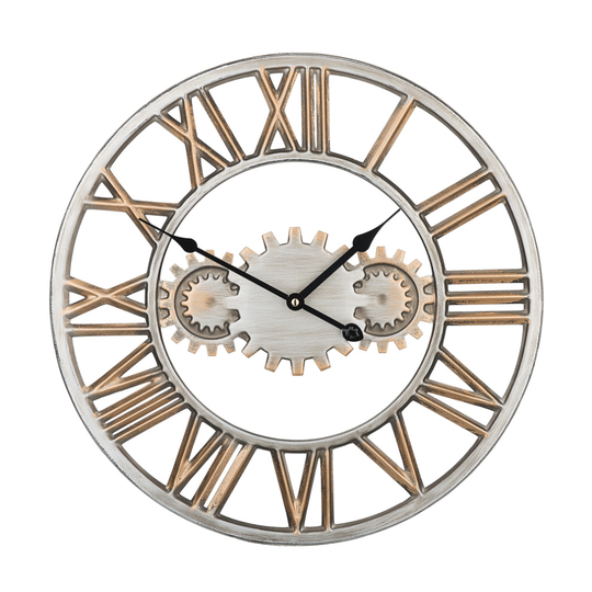 Iron Wall Clock Silver and Gold SEON