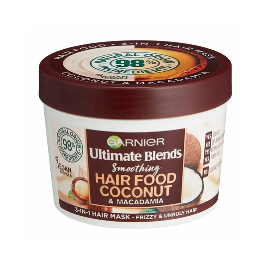 Garnier Ultimate Blends Smoothing Hair Food Coconut & Macadamia 3-in-1 Hair Mask - 390ml