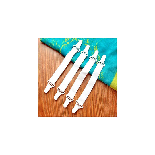 4Pcs Multi-Purpose Adjustable Straps Clip Fastener Ironing Board Bed Sheet Hold