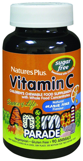 Naure's Plus Animal Parade Vit C, Orange, 90 Tablets