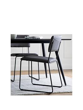 Gallery Pair Of Miller Dining Chairs - Slate Grey