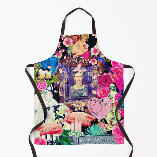 Frida Kahlo Love One Another Collage Grill Aprons for Kitchen BBQ Chef