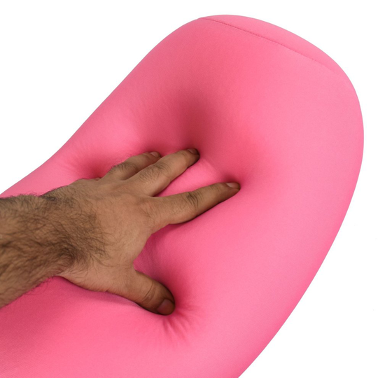 (Pink) Original Cushtie Cushion Travel Pillow Neck Head Comfort Support Micro Beads