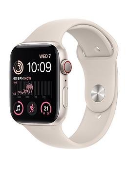 Apple Watch Se (Gps + Cellular, 2022) 44Mm Starlight Aluminium Case With Starlight Sport Band