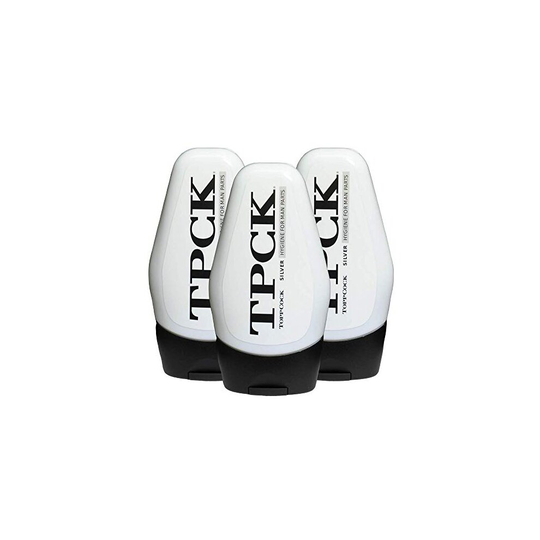 TPCK ToppCock Silver Leave-On Hygiene Gel for Man Parts, 90ml Odor Neutralizer, Male Care Moisturizing Body Hygiene (3-Pack)