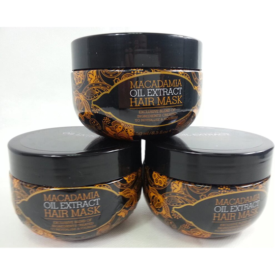 Multi Pack Offer 3 X MACADAMIA OIL EXTRACT HAIR MASK 250ml Each