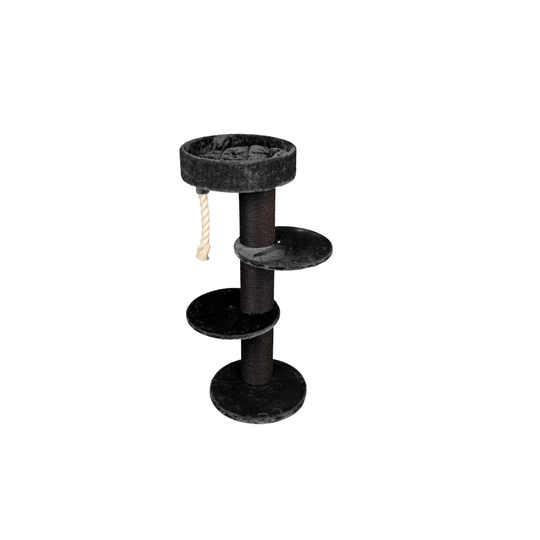 RHRQuality Cat Tree Maine Coon Sleeper Blackline Dark Grey