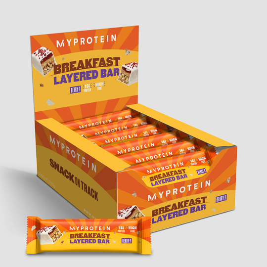 Breakfast Layered Protein Bar - 12x60g - Berry
