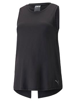Puma Maternity Studio Trend Relaxed Tank, Black, Size Xs, Women