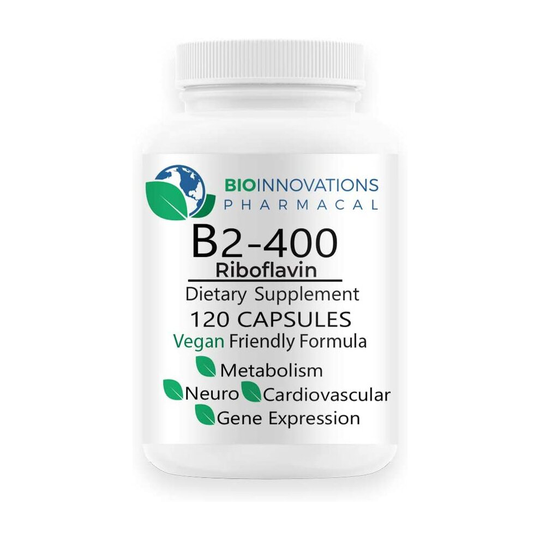 Bio-Innovations B2-400 Riboflavin 400 mg (120 Vegetable Capsules)