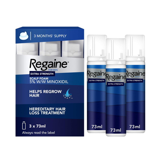 Men Hair Loss & Regrowth Scalp Foam Treatment with Minoxidil, 73 ml, 3 Month Supply, Packaging May Vary 73 ml (3 Month Supply)