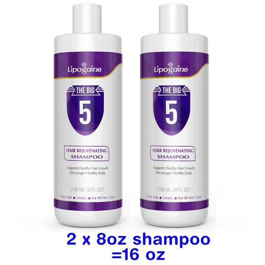 Lipogaine Hair Stimulating All Natural Shampoo for Hair Thinning & Breakage (purple) (16oz)