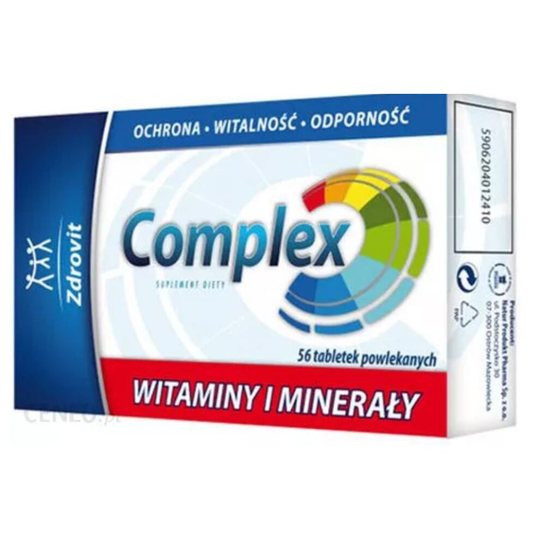 COMPLEX Zdrovit 56 tab Vitamins & Minerals WITAMINY I MINERALY FullVita MENMAG