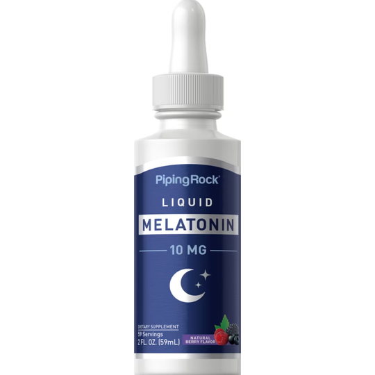 Liquid Melatonin 10 mg, 2 fl oz Huge 59 mL Dropper Bottle Sleep Aid Natural berry Flavour