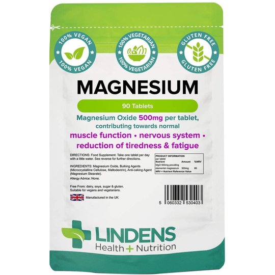 Lindens Magnesium 500mg 90 Pack