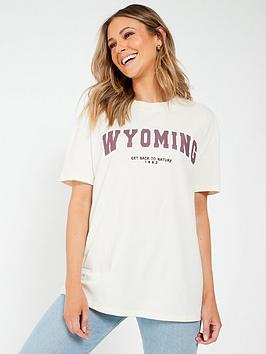 Everyday Oversized Graphic T-Shirt - Cream