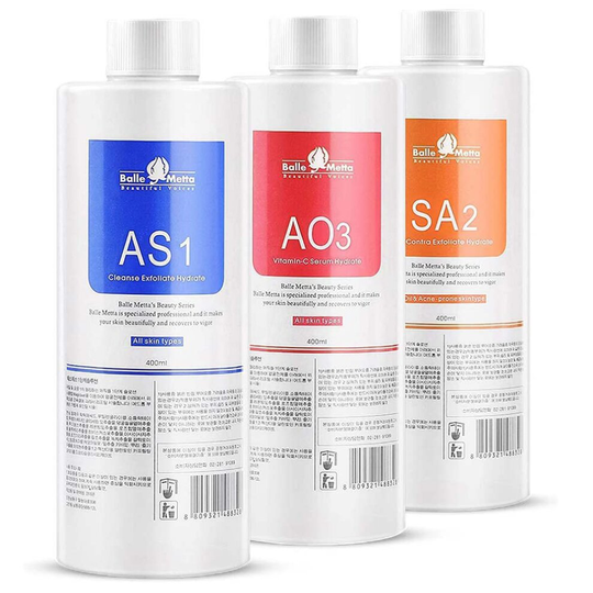 3X 400ml Aqua Hydra Peeling Solution Hydro Facial Serum for Dermabrasion Machine