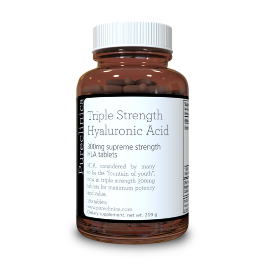 Hyaluronic Acid 300mg x 180 tablets (3 months supply). Triple Strength Hyaluronic Acid. 300% stronger than any other HLA tablet