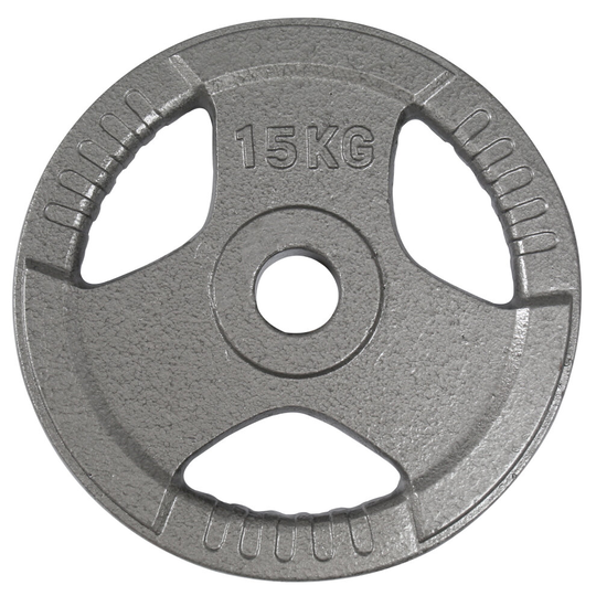 (2 x 15 kg) RIP X Pair Olympic Weight Plates 2" Cast Iron 3 Grip Rim 1.25-20KG Body Building