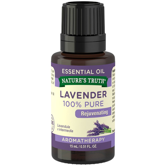 Nature's Truth Lavender Essential Oil | 15ml 100% Pure & Therapeutic Grade Aromatherapy | for Sleep, Relaxation, Anxiety & Stress
