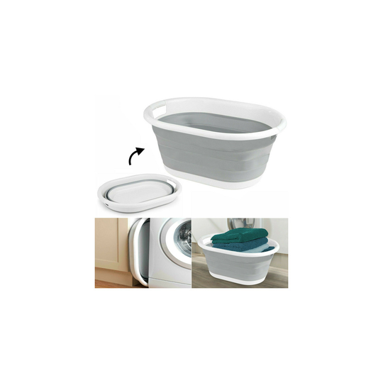 (36L 61*44cm) Silicone Collapsible Laundry Washing Basket Bin