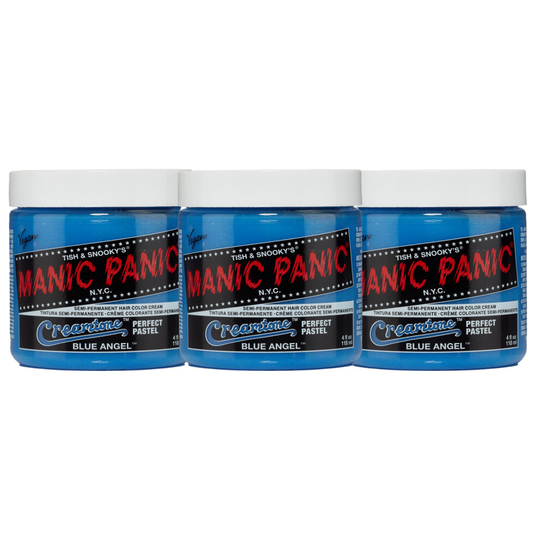 (Blue Angel, Trio Pack) Manic Panic- Pastel Classic Creme Semi Permanent Hair Colour Range- Vegan Cruelty Free Semi-Permanent Hair Colour