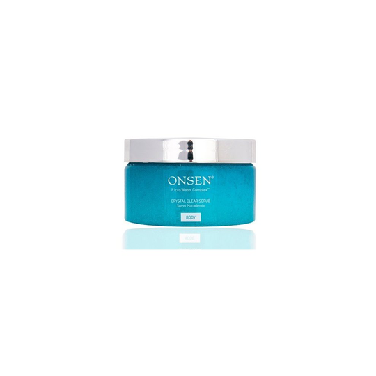 Onsen Secret Crystal Clear Scrub Micro Water Complex Sweet Macadamia 13.36 oz (395ml) Professional Grade & High Performance Made in USA