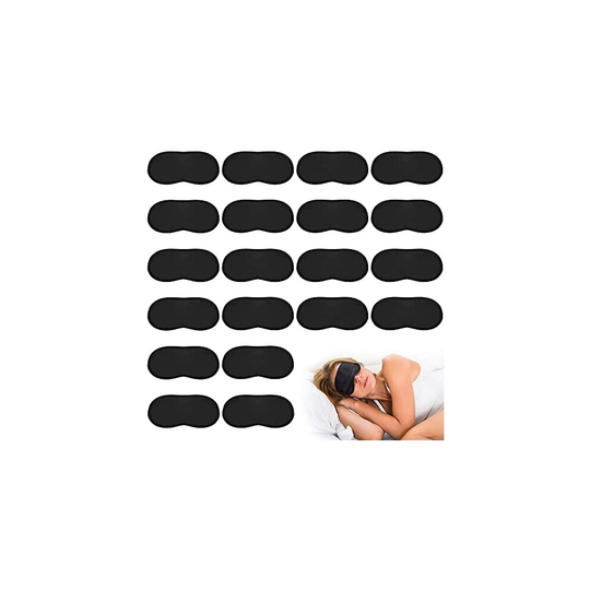 30 Packs Eye Disposable Sleeping Blindfold Eye Shade Cover Light Blocking for Men & Women for Travel/Nap/Plane/Night's Sleeping (Black)