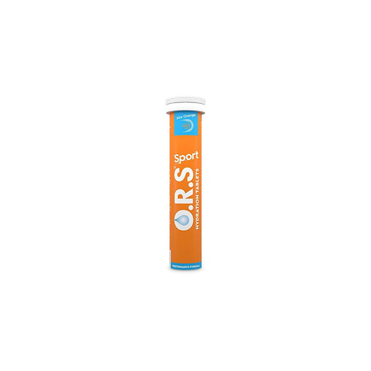 O.R.S Hydration Tablets with Electrolytes, Vegan, Gluten and Lactose Free Formula - Soluble Sports Oral Rehydration Tablets with Natural Orange