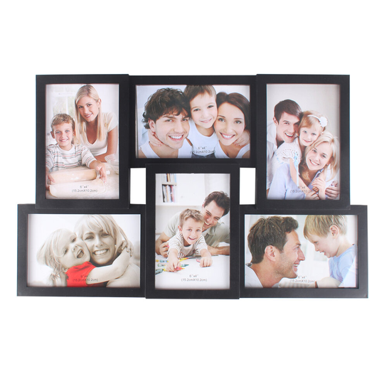 (Black) Picture Frame Holds Multi Photo Frame