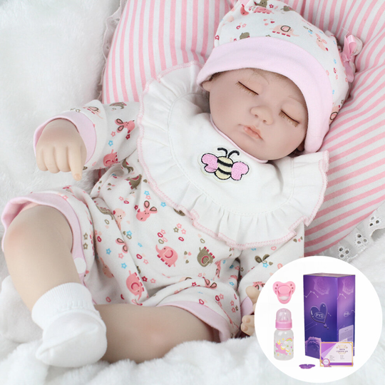 Lifelike Reborn Baby Dolls Adorable Vinyl Silicone Sleeping Girl