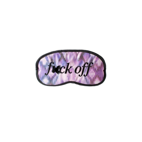 Novelty F**k Off Purple Eye Mask Blindfold Eyemask Travel Sleep Aid