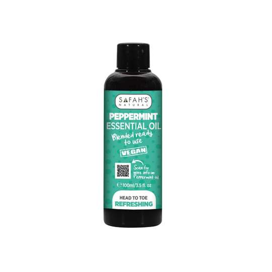 Safah's Natural COLD PRESSED 100% PURE PEPPERMINT ESSENTIAL OIL 100ML