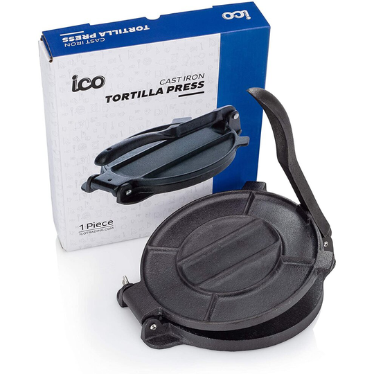 ICO - Cast Iron Tortilla Press, Tortilla, Roti, and Flatbread Maker