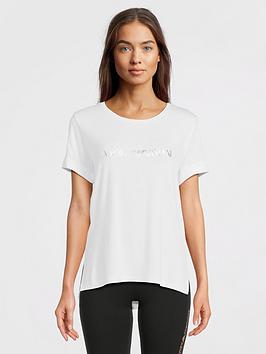 Emporio Armani Bodywear Soft Touch Logo T-Shirt - White, White, Size Xs, Women