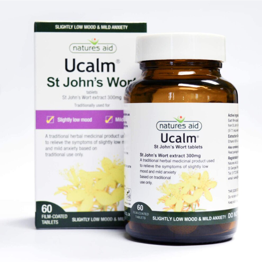 Natures Aid Ucalm - St Johns Wort Herb 300mg 60 Tablets
