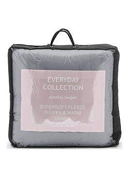 Cascade Home Teddy Fleece 13.5 Tog Duvet &Ndash; Grey