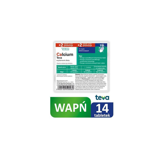 CALCIUM TEVA 14 tabletek musujących
