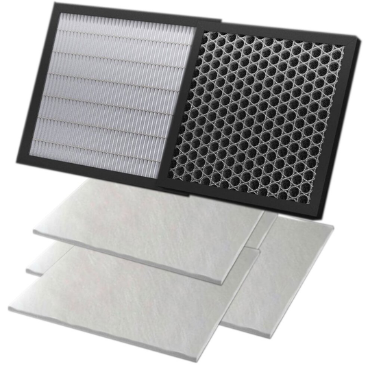 2UUL uuFilter | Replacement Filter Set (1 x Carbon 1 x HEPA 4 x Cotton)