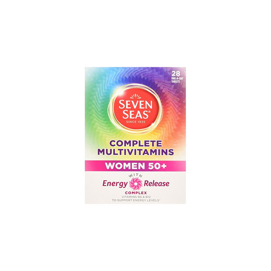 Seven Seas Complete Multivitamins For Women 50+, Energy Release Complex, 28 Tablets Tailored For Daily Health Maintenance, Vitamins & Minerals, 7 Key