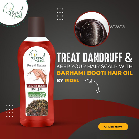 RIGEL Pure & Natural BRAHMI BOOTI Hair Oil Damage Repair Strengthen Roots -200ml