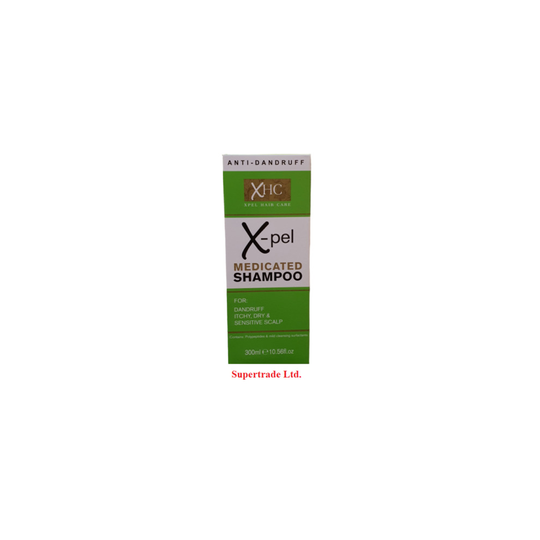 3 X Xpel Medicated Shampoo Dandruff Psoriasis Dry Itchy Scalp - 300ml