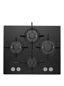 Hotpoint Ftghg641D/H(Bk) 60Cm Built-In Gas Hob With Fsd - Black - Hob Only