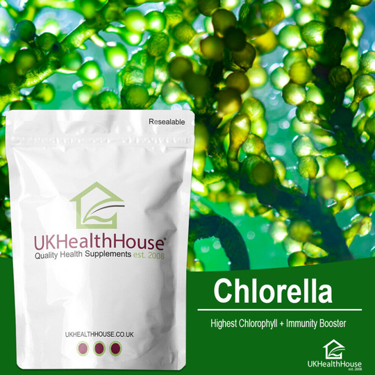 Organic Chlorella Tablets 500mg x 90 - Broken Cell Chlorella Certified