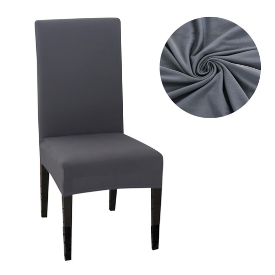 (Grey, 1) Dining Banquet Chair Washable Removable Stretch Slipcover Covers Protector