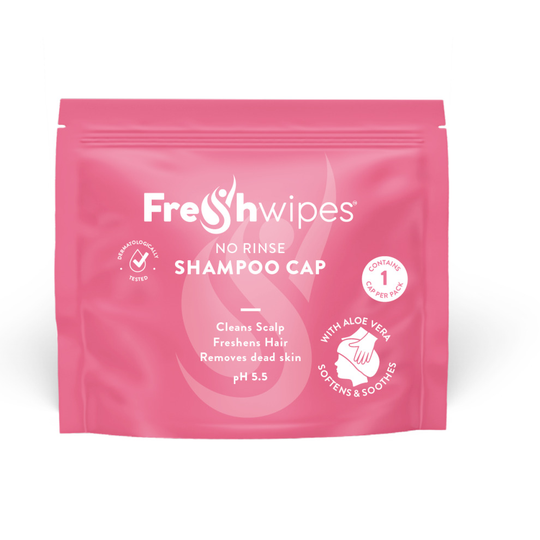 FreshWipes No Rinse, Shampoo Cap - Wash your hair without water!