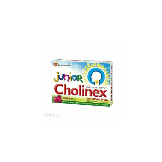 Cholinex Junior malinowy 16 past Problemy z gardlem suchosc chrypka dla dzieci