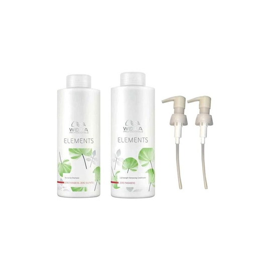 Wella Elements Renewing Shampoo + Lightweight Renewing Conditioner 1000ml + 2 PUMPS